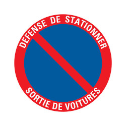 Pictogramme adhésif en vinyle stationnement interdit Ø 18 cm PICKUP