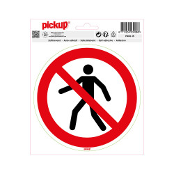 Pictogramme adhésif en vinyle piéton interdit Ø 15 cm PICKUP