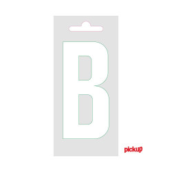 Lettre B adhésive blanche 9 cm PICKUP