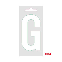 Lettre G adhésive blanche 9 cm PICKUP