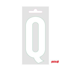 Lettre Q adhésive blanche 9 cm PICKUP