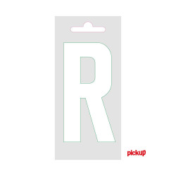 Lettre R adhésive blanche 9 cm PICKUP