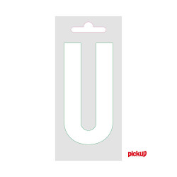 Lettre U adhésive blanche 9 cm PICKUP