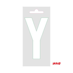 Lettre Y adhésive blanche 9 cm PICKUP