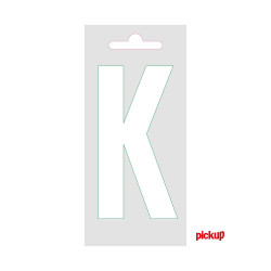 Lettre K adhésive blanche 9 cm PICKUP