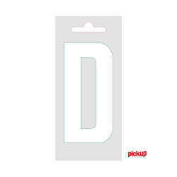 Lettre D adhésive blanche 9 cm PICKUP