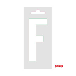 Lettre F adhésive blanche 9 cm PICKUP