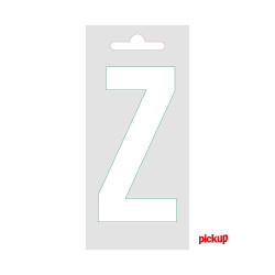Lettre Z adhésive blanche 9 cm PICKUP