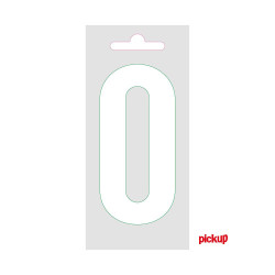 Chiffre 0 adhésif blanc 9 cm PICKUP