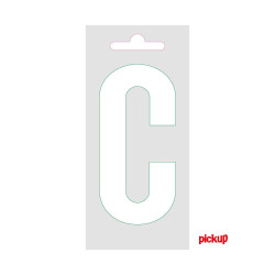 Lettre C adhésive blanche 9 cm PICKUP