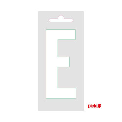 Lettre E adhésive blanche 9 cm PICKUP