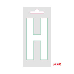 Lettre H adhésive blanche 9 cm PICKUP