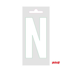 Lettre N adhésive blanche 9 cm PICKUP