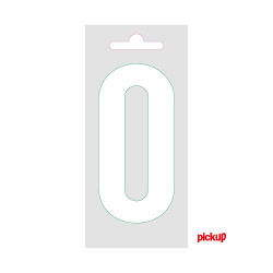 Lettre O adhésive blanche 9 cm PICKUP