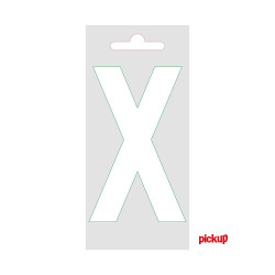 Lettre X adhésive blanche 9 cm PICKUP