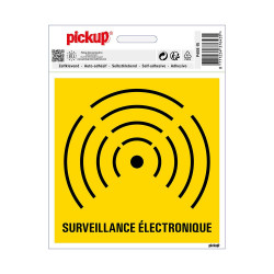 Pictogramme adhésif en vinyle surveillance électronique 15 x 15 cm PICKUP