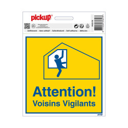 Pictogramme adhésif en vinyle voisin vigilant 15 x 15 cm PICKUP