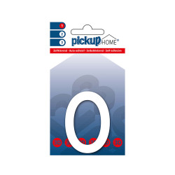 Chiffre 0 adhésif Rio blanc 6 cm PICKUP