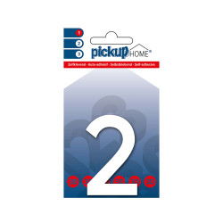 Chiffre 2 adhésif Rio blanc 6 cm PICKUP