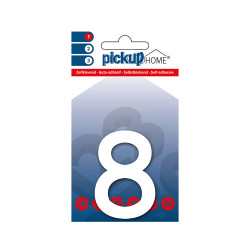 Chiffre 8 adhésif Rio blanc 6 cm PICKUP