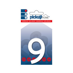 Chiffre 9 adhésif Rio blanc 6 cm PICKUP