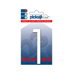 Chiffre 1 adhésif Oslo blanc 9 cm PICKUP