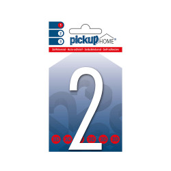 Chiffre 2 adhésif Oslo blanc 9 cm PICKUP