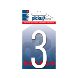 Chiffre 3 adhésif Oslo blanc 9 cm PICKUP