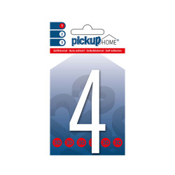 Chiffre 4 adhésif Oslo blanc 9 cm PICKUP