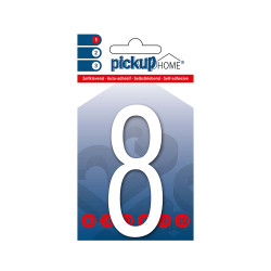 Chiffre 8 adhésif Oslo blanc 9 cm PICKUP