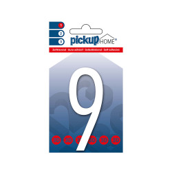 Chiffre 9 adhésif Oslo blanc 9 cm PICKUP