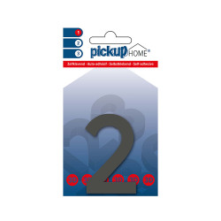 Chiffre 2 adhésif Rio gris 6 cm PICKUP