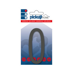 Chiffre 0 adhésif Oslo gris 9 cm PICKUP