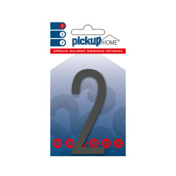 Chiffre 2 adhésif Oslo gris 9 cm PICKUP