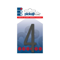 Chiffre 4 adhésif Oslo gris 9 cm PICKUP
