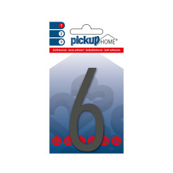 Chiffre 6 adhésif Oslo gris 9 cm PICKUP