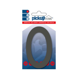 Chiffre 0 adhésif Rio gris 10 cm PICKUP