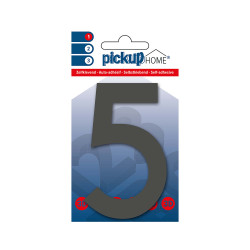 Chiffre 5 adhésif Rio gris 10 cm PICKUP