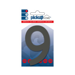 Chiffre 9 adhésif Rio gris 10 cm PICKUP