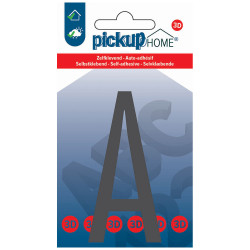 Lettre A adhésive Stockholm grise 9 cm PICKUP