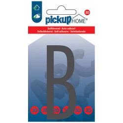 Lettre B adhésive Stockholm grise 9 cm PICKUP