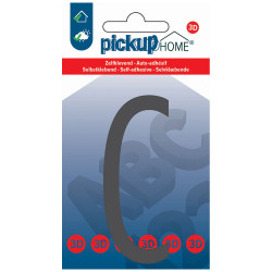 Lettre C adhésive Stockholm grise 9 cm PICKUP