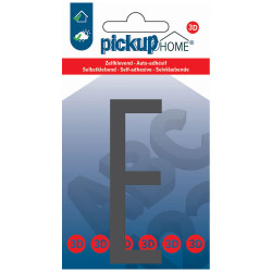 Lettre E adhésive Stockholm grise 9 cm PICKUP