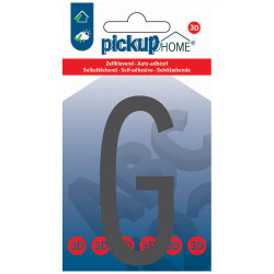 Lettre G adhésive Stockholm grise 9 cm PICKUP