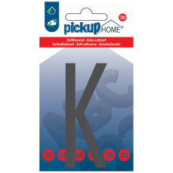 Lettre K adhésive Stockholm grise 9 cm PICKUP