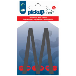 Lettre M adhésive Stockholm grise 9 cm PICKUP