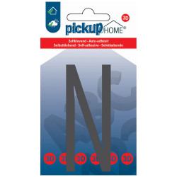 Lettre N adhésive Stockholm grise 9 cm PICKUP