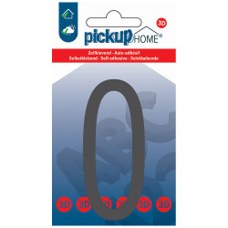 Lettre O adhésive Stockholm grise 9 cm PICKUP