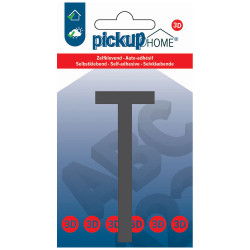 Lettre T adhésive Stockholm grise 9 cm PICKUP