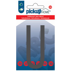 Lettre U adhésive Stockholm grise 9 cm PICKUP